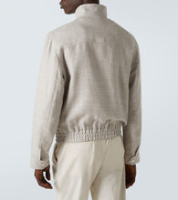 Brunello Cucinelli Linen, wool and silk bomber jacket