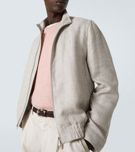 Brunello Cucinelli Linen, wool and silk bomber jacket