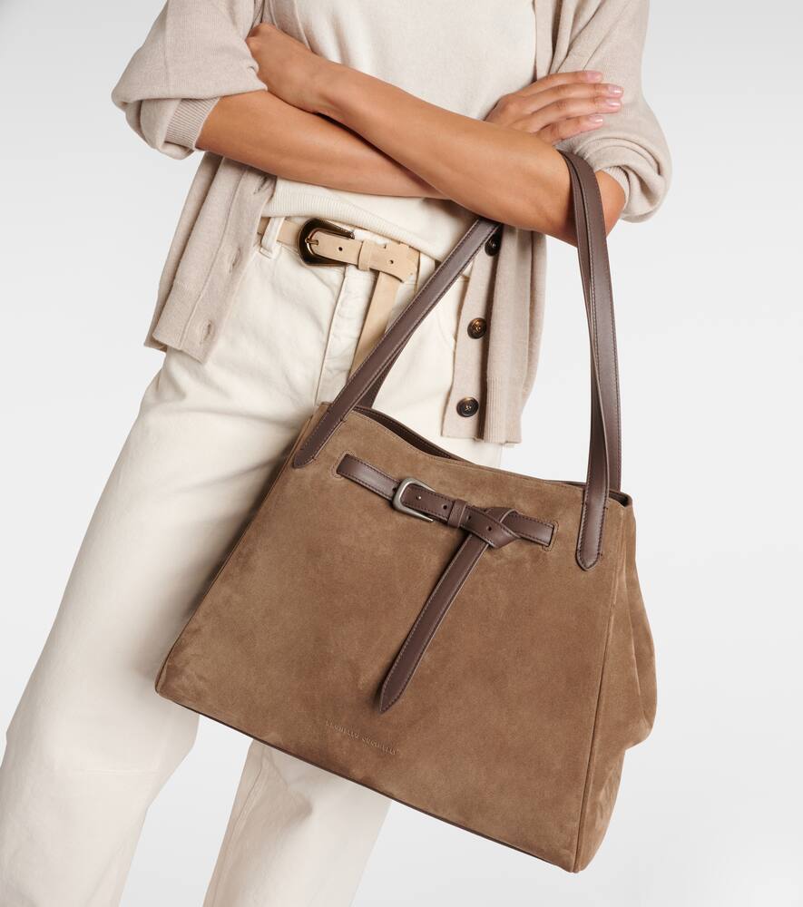 Brunello Cucinelli Medium suede shoulder bag