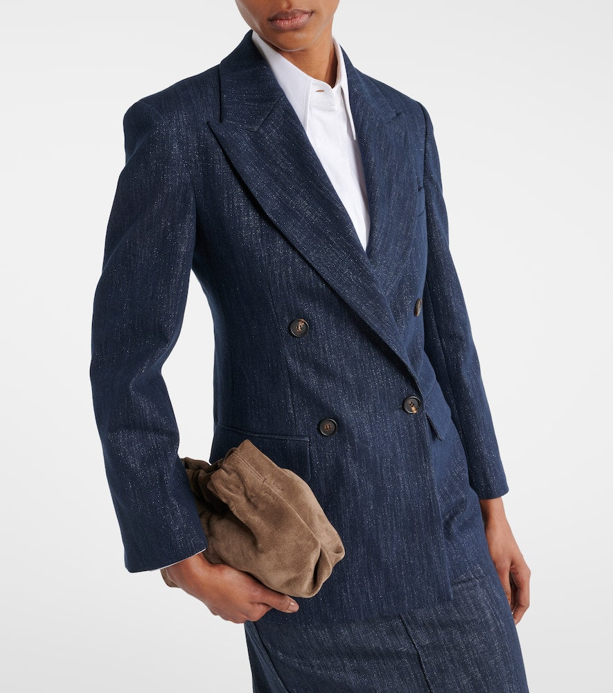 Brunello Cucinelli Metallic cotton-blend blazer