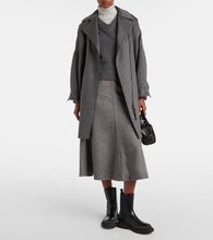 Brunello Cucinelli Mid-rise wool midi skirt