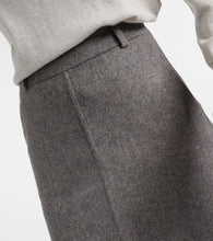 Brunello Cucinelli Mid-rise wool midi skirt