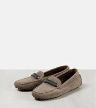 Brunello Cucinelli Monili-embellished suede loafers