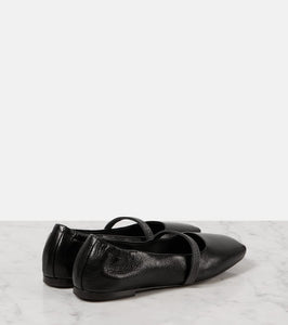 Brunello Cucinelli Monili leather Mary Jane flats