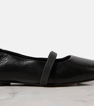 Brunello Cucinelli Monili leather Mary Jane flats