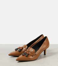 Brunello Cucinelli Monili leather loafer pumps