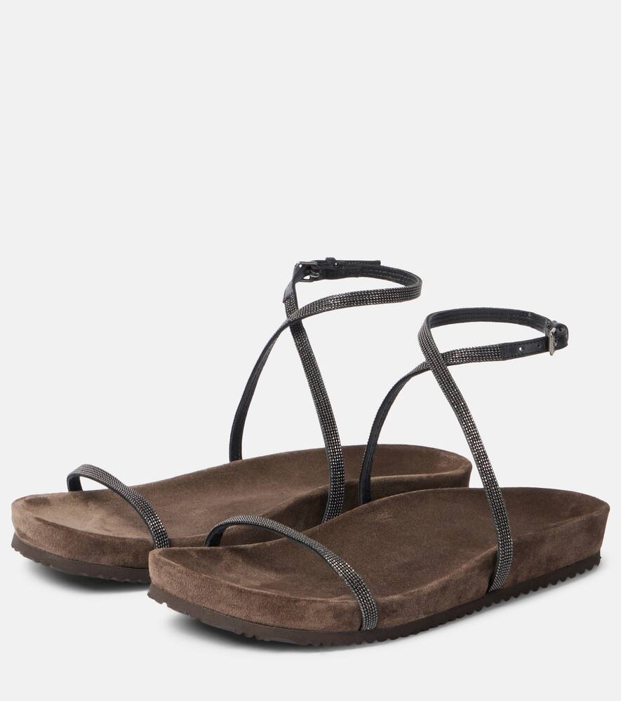 Brunello Cucinelli Monili leather sandals