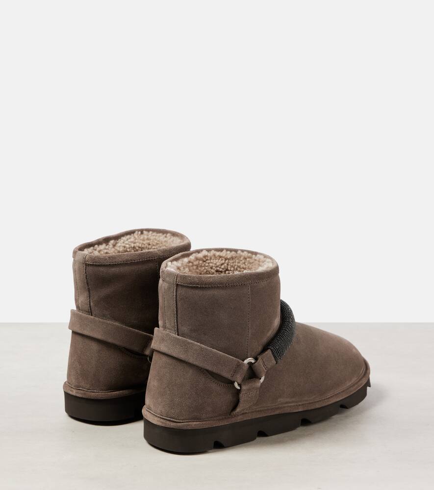 Brunello Cucinelli Monili shearling-lined suede boots