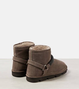 Brunello Cucinelli Monili shearling-lined suede boots