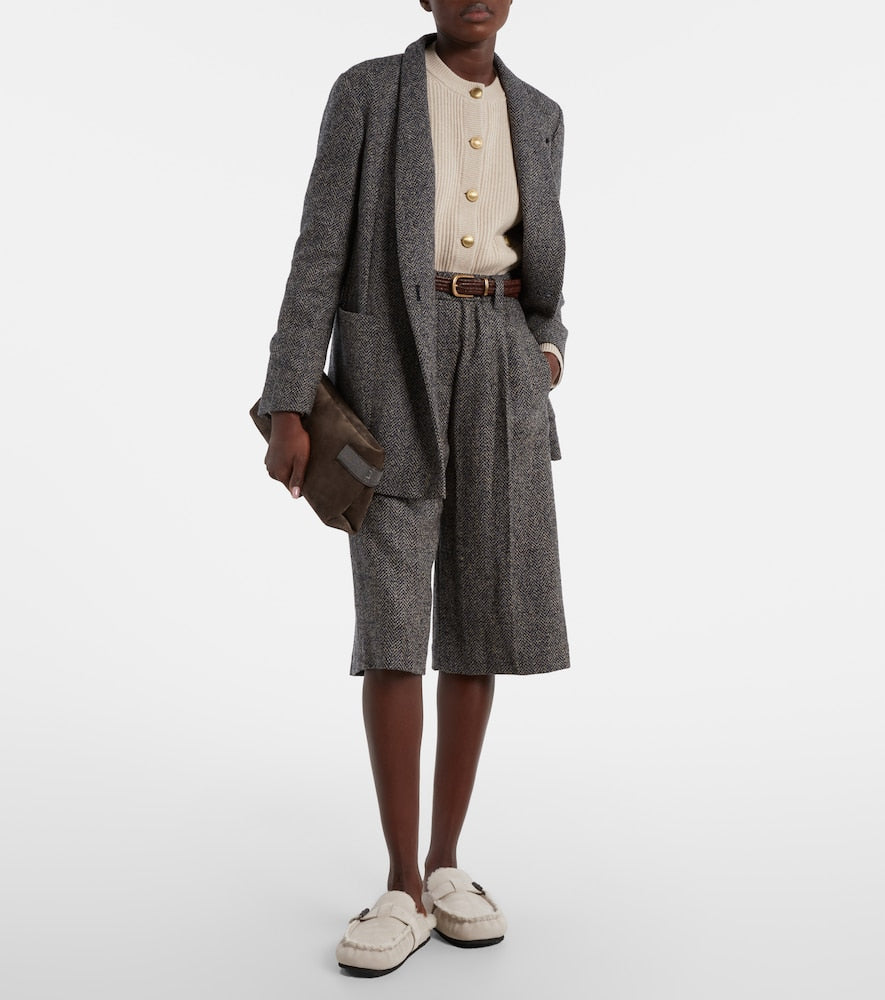 Brunello Cucinelli Monili shearling-lined suede mules