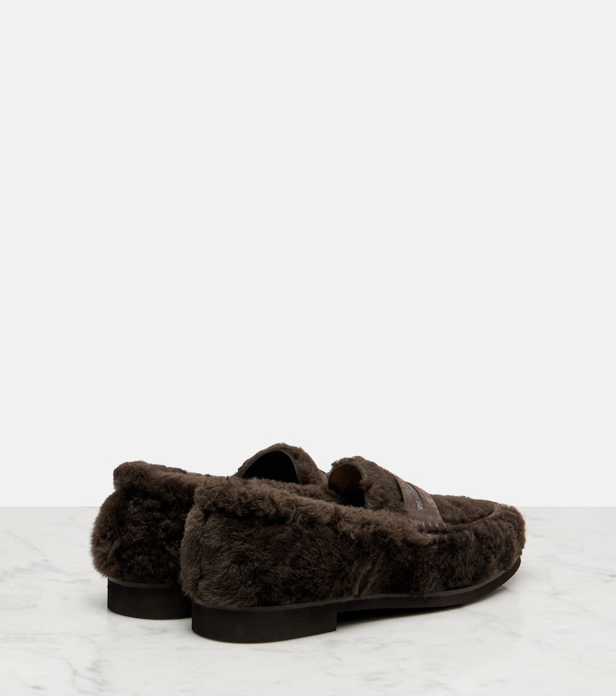 Brunello Cucinelli Monili shearling loafers
