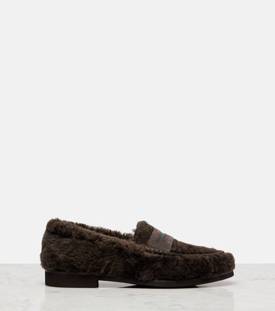 Brunello Cucinelli Monili shearling loafers