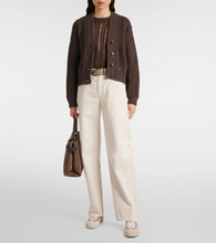 Brunello Cucinelli Monili suede and mesh sneakers