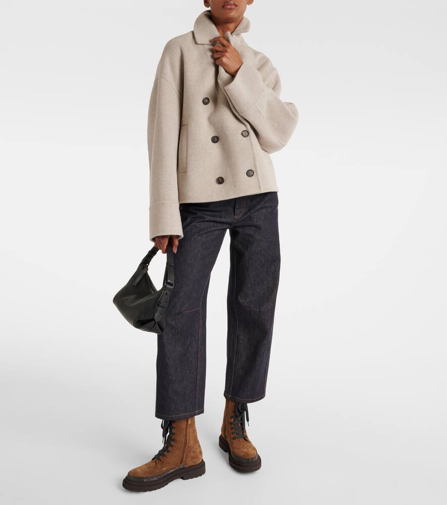Brunello Cucinelli Monili suede combat boots