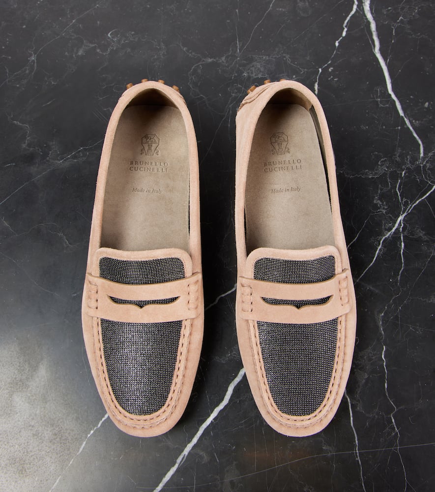 Brunello Cucinelli Monili suede driving shoes