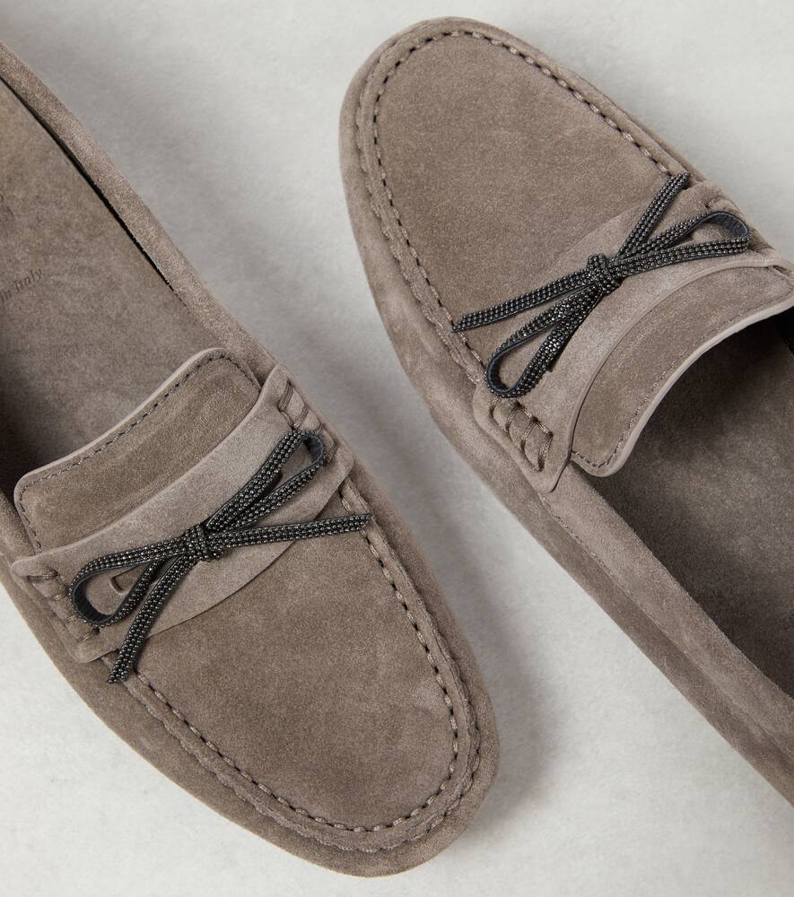 Brunello Cucinelli Monili suede driving shoes