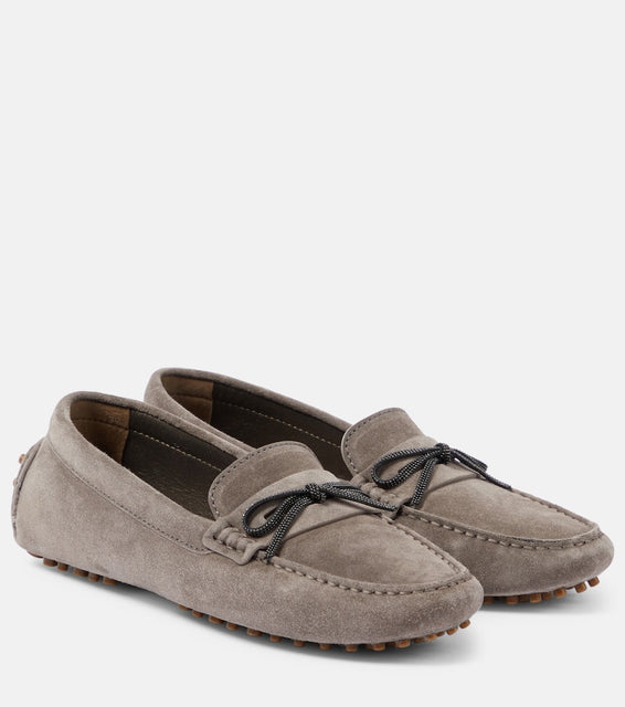 Brunello Cucinelli Monili suede driving shoes