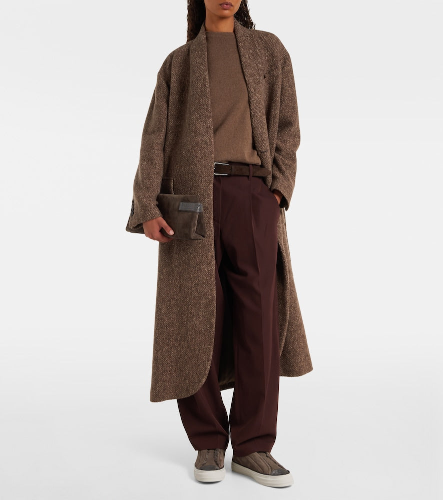 Brunello Cucinelli Monili suede slip-on shoes