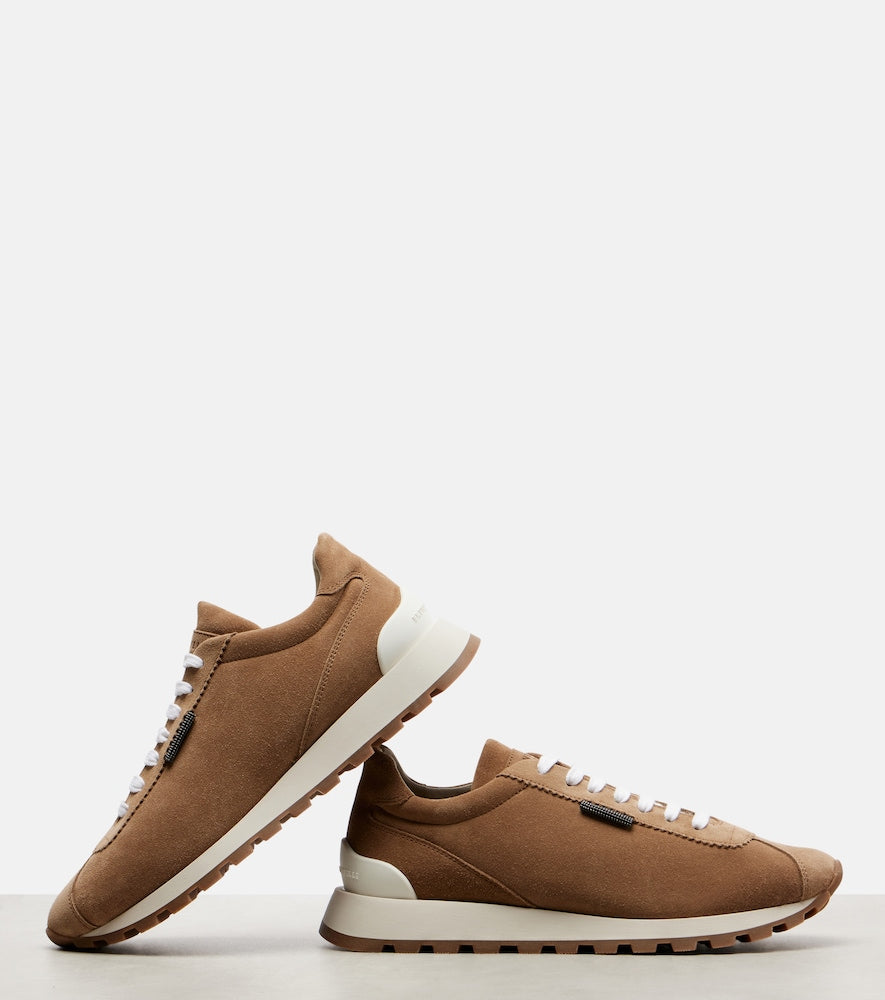 Brunello Cucinelli Monili suede sneakers