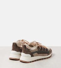 Brunello Cucinelli Monili suede-trimmed sneakers