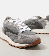 Brunello Cucinelli Monili suede-trimmed sneakers