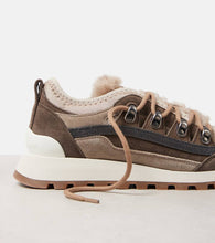 Brunello Cucinelli Monili suede-trimmed sneakers