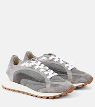 Brunello Cucinelli Monili suede-trimmed sneakers