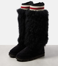 Brunello Cucinelli Mountain shearling-trimmed suede knee-high boots
