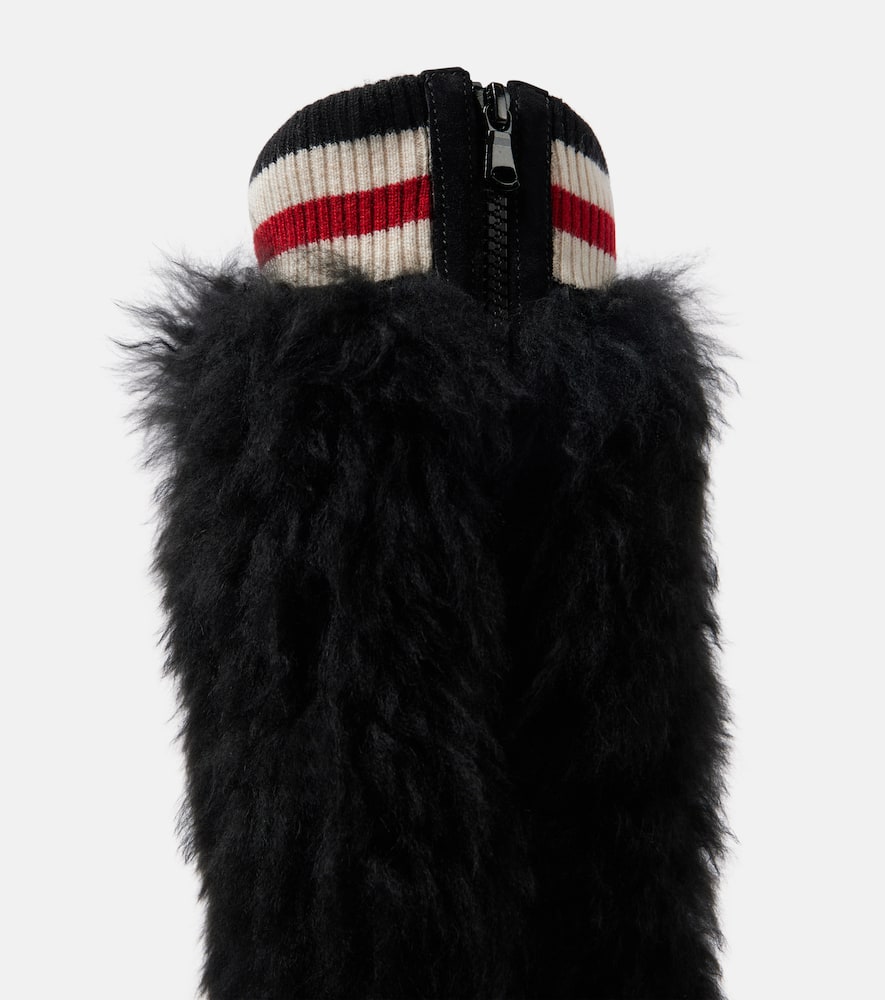 Brunello Cucinelli Mountain shearling-trimmed suede knee-high boots