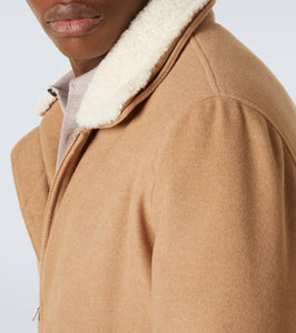 Brunello Cucinelli Padded shearling-trimmed cashmere blouson