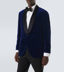 Brunello Cucinelli Paisley cotton velvet tuxedo jacket