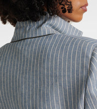 Brunello Cucinelli Pinstripe linen, cotton, and hemp blazer