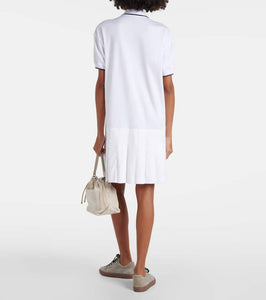 Brunello Cucinelli Pleated cotton polo dress