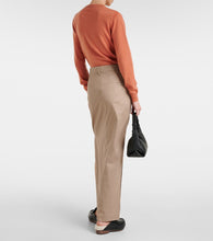 Brunello Cucinelli Pleated low-rise cotton-blend maxi skirt
