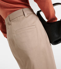Brunello Cucinelli Pleated low-rise cotton-blend maxi skirt