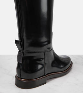 Brunello Cucinelli Polished leather knee-high boots