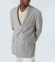 Brunello Cucinelli Prince of Wales checked silk-blend blazer