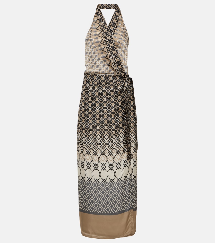 Brunello Cucinelli Printed halterneck silk maxi dress. Brunello Cucinelli 印花露背真丝长裙