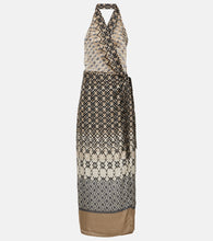 Brunello Cucinelli Printed halterneck silk maxi dress. Brunello Cucinelli 印花露背真丝长裙