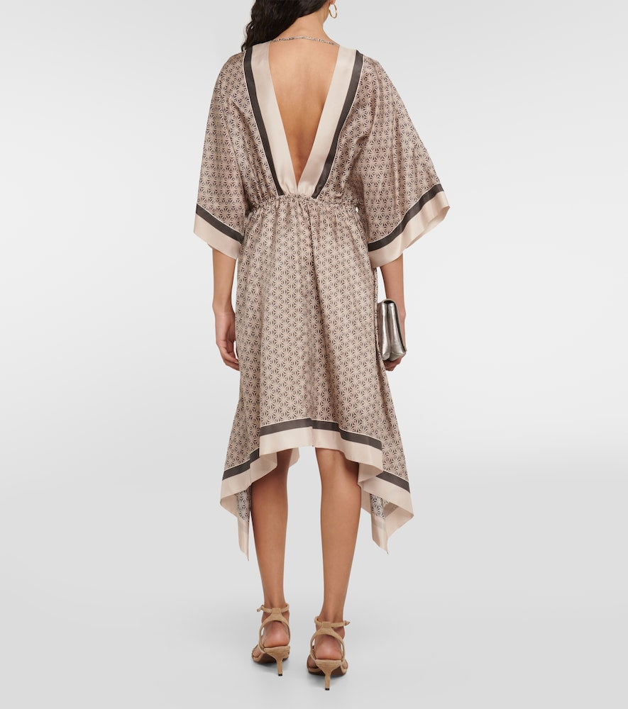Brunello Cucinelli Printed silk kaftan