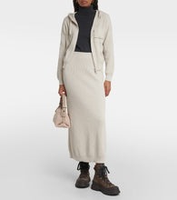 Brunello Cucinelli Ribbed-knit cotton midi skirt