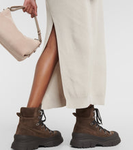 Brunello Cucinelli Ribbed-knit cotton midi skirt