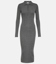 Brunello Cucinelli Ribbed-knit virgin wool and cashmere midi dress