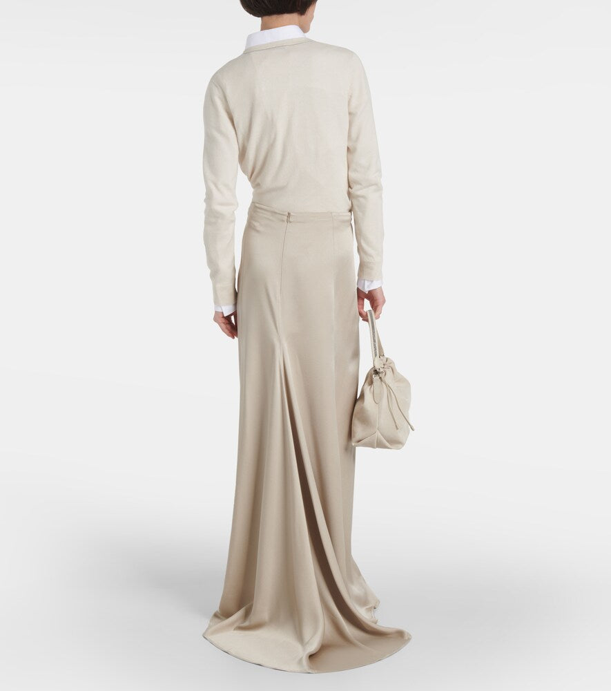 Brunello Cucinelli Satin maxi skirt