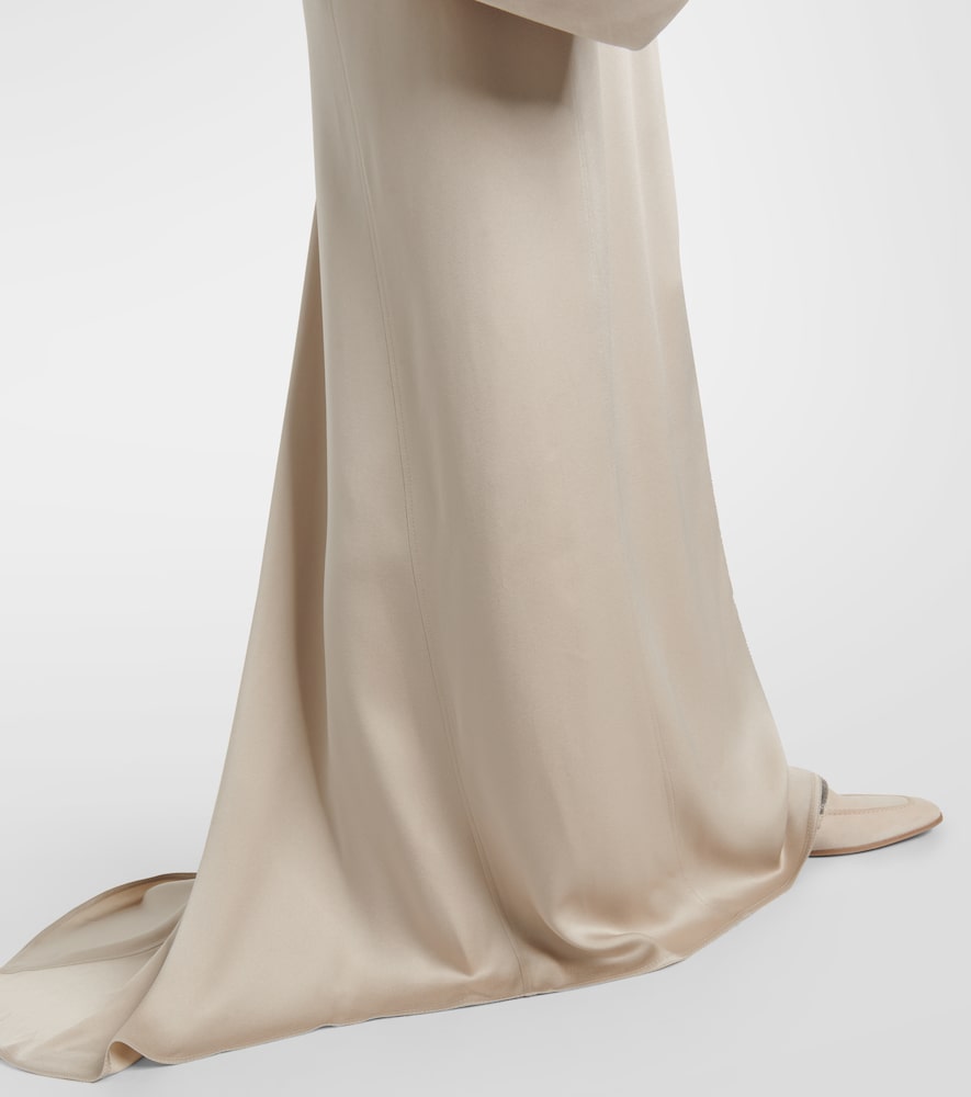 Brunello Cucinelli Satin maxi skirt