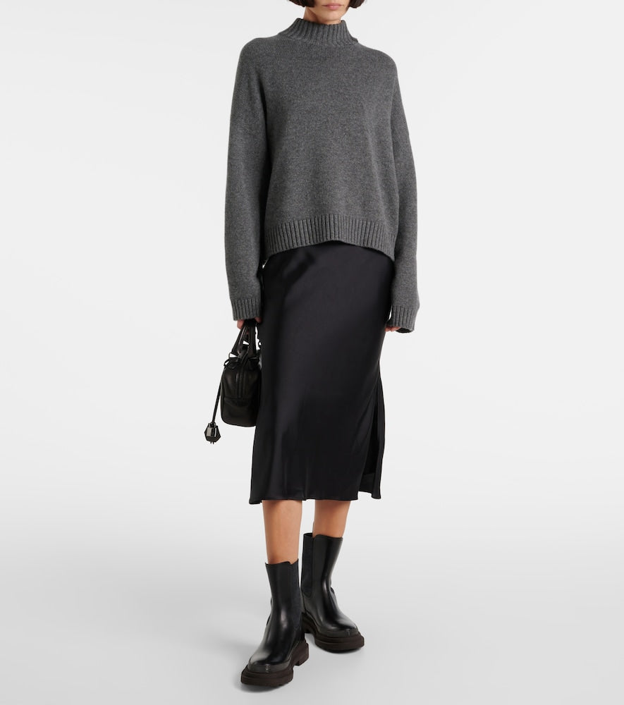 Brunello Cucinelli Satin midi skirt