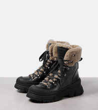 Brunello Cucinelli Shearling-lined leather ankle boots