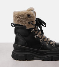 Brunello Cucinelli Shearling-lined leather ankle boots