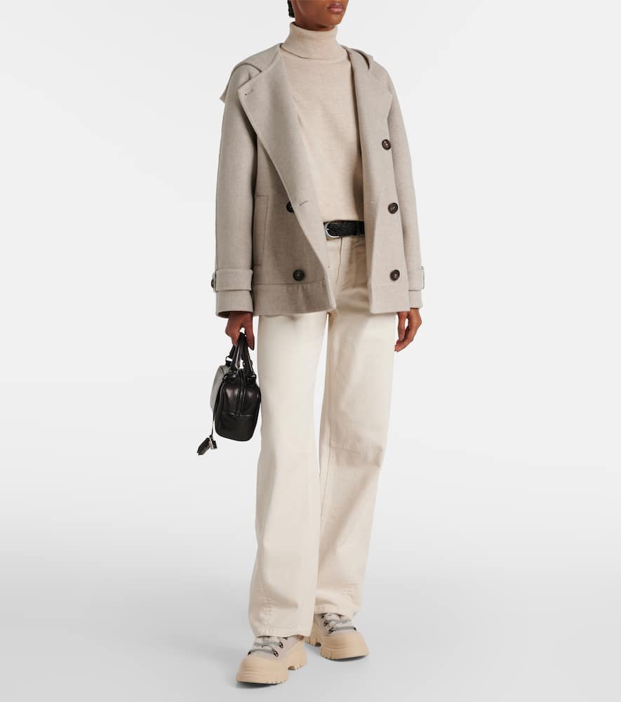 Brunello Cucinelli Shearling-lined suede lace-up boots