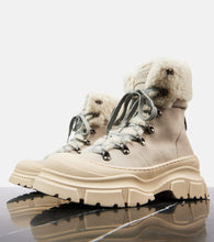 Brunello Cucinelli Shearling-lined suede lace-up boots